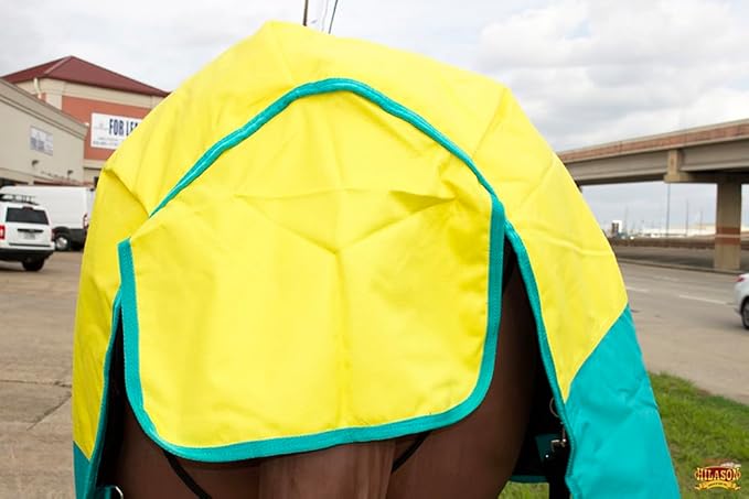 70" Hilason 1200D Winter Waterproof Turnout Horse Blanket Belly Wrap Yellow
