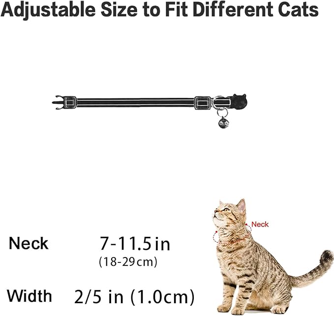 Breakaway Cat Collar with Airtag Holder,Kitten Collar with Apple Air Tag Holder and Bell for Girl Boy Cats, 0.4 Inches in Width and Lightweight. (Yellow Daisy)