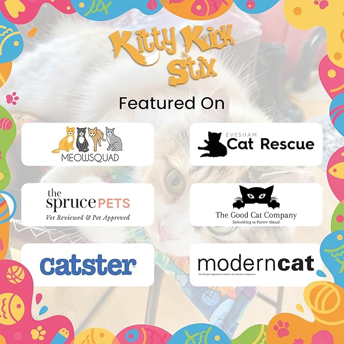 Catnip Kicker Toys โ 15" Set of 2, Durable Cat & Kitten Kick Sticks, 100% Potent Catnip. Made in USA. Encourages Exercise & Play for Cats of All Breeds. Interactive Toy Relieves Boredom (Festive Fall)