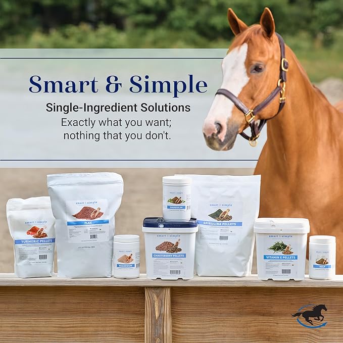 Smart & Simple Turmeric Pellets | Daily Joint Support for Working Horses | Helps Against Oxidative Stress | 10,000 mg of Turmeric | 180 Servings | 12 lb Bag