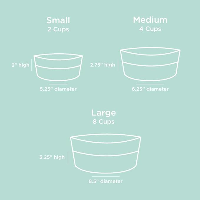 Waggo Dipper Ceramic Dog Bowl for Small and Large Breeds - Heavyweight and Durable Pet Food and Water Dish Crock, Dishwasher Safe, Modern (Midnight, Small)