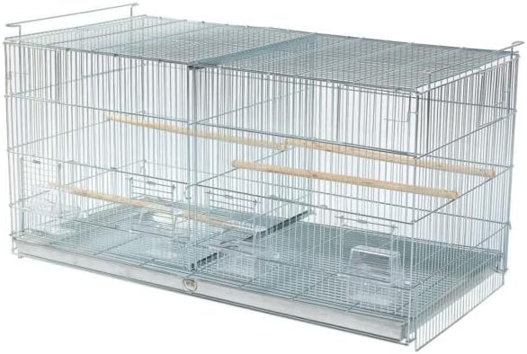 LOT of NO Rust Stainless Galvanized Zinc Plated Stackable Breeder Bird Flight Cage with Removable Center Divider and Breeding Nest Doors