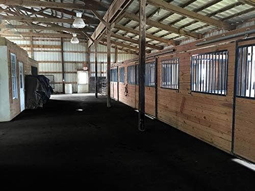 American Heavy Duty Rubber Stall Mats - Stable/Horse Thick, Durable Black 4 Center Tiles 3/8" Thick Expansion Set