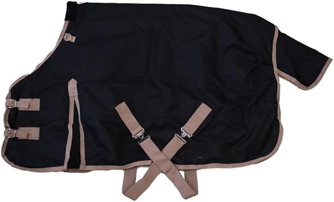 AJ Tack 1200D Waterproof Winter Pony Blanket - 300g Heavyweight Turnout with Fleece Collar, Shoulder Gussets & Tail Flap - Camouflage 58"