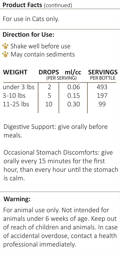 Amber NaturalZ Kitty-DT Digestive Rescue Herbal Supplement for Cats | Supports Normal Digestive Function and Occasional Gastric Upsets | Natural Aid for Gastrointestinal Health