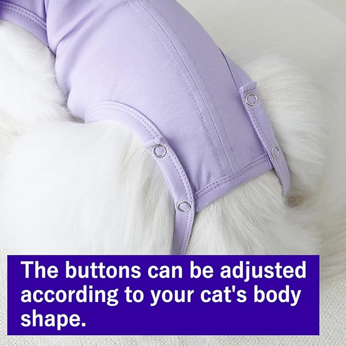 Cat Recovery Suit for Abdominal Wounds and Skin Diseases, Breathable Surgical Recovery Shirt After Surgery Wear Anti Licking Wounds,E-Collar Alternative for Cats Pet Kitten(RSC01-pink-l)