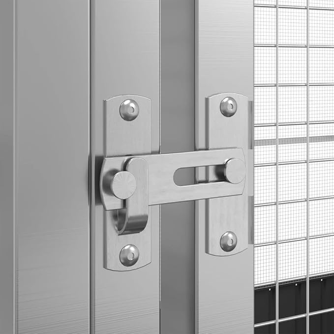 Galvanized Steel Large Flight King Bird Cage with Extension, Steel Outdoor Aviary, Outdoor Indoor Large Bird Cage Aviary Pet House for Cockatiels African Parakeets, 164.8"x42.1"x83.5",-305