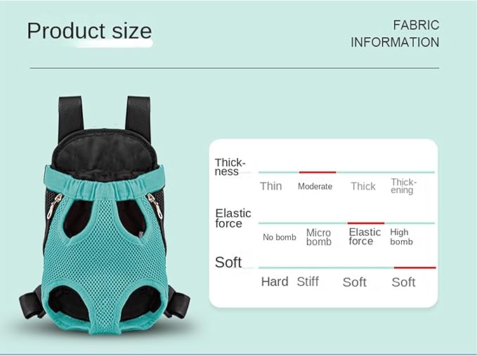 Portable Pet Carrier Backpack, Adjustable Pet Front Cat Dog Carrier Backpack Travel Bag for Small Medium Dogs Cats Puppies, Cat Backpack Carrier for Hiking Cycling (H, S)