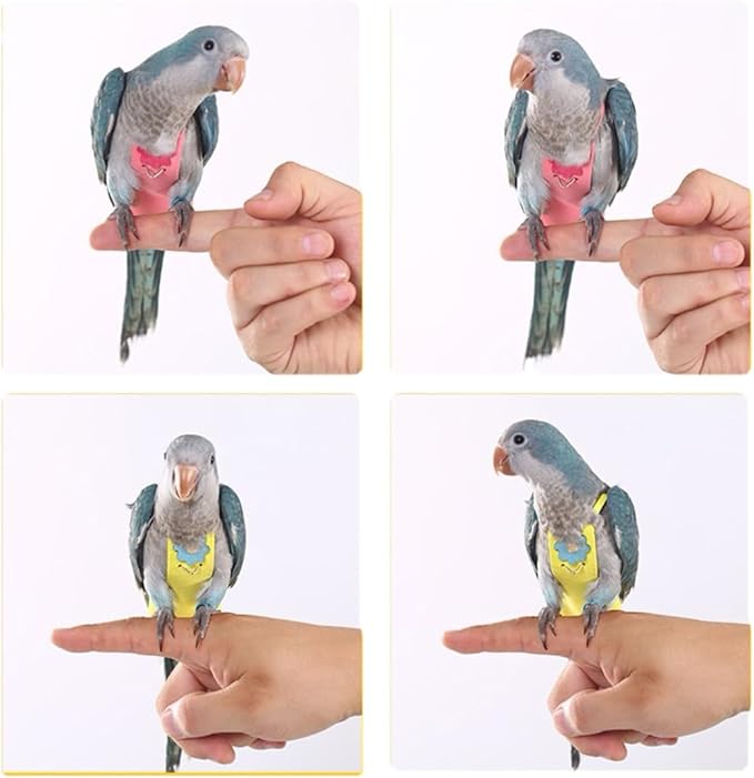 Parrot Clothes, Bird Diapers, Tiger Skin Peony, Flight Suit - Key Features for Avian Comfort and Style (Pink, M, Count, 1)