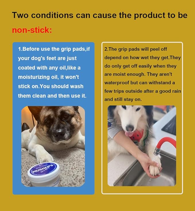 Dog Paw Pads Anti-Slip Grips,Dog Paw Protectors for Senior Dogs on Hot Pavement,Provides Traction to Keep Them from Slipping on Smooth Floors 20 sets-80 Pads Multicolor L