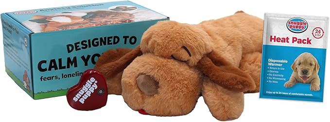 Original Snuggle Puppy Toys - Heartbeat Puppy for Dogs - Pet Anxiety Relief and Calming Aid - Comfort Dog Toys for Behavioral Training