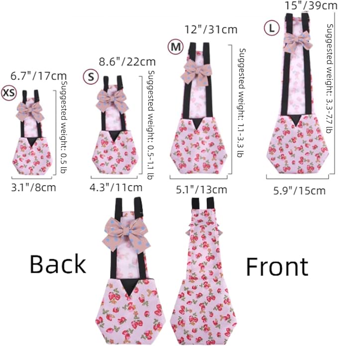 MANON ROSA Chicken Diapers Bantam Hens - Reusable 6-Piece Set with Bow Ties Poultry Nappies Washable Waterproof for Geese Pet Ducks Silkie(6D20P XS)