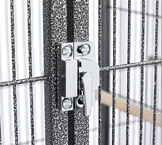 XX-Large Double Ladders Open Play Top Wrought Iron Bird Parrot Parakeet Finch Macaw Cockatoo Cage, Include Seed Guard and Toy Hook 43.5''L x 35.5''W x 68''H