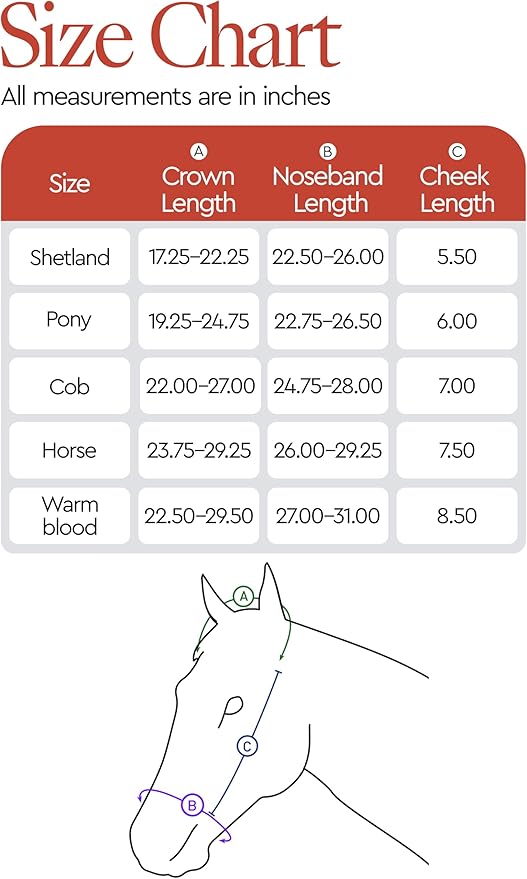 HORZE Howard Soft Fleece Padded Adjustable Polyester Horse Halter - Black - Cob