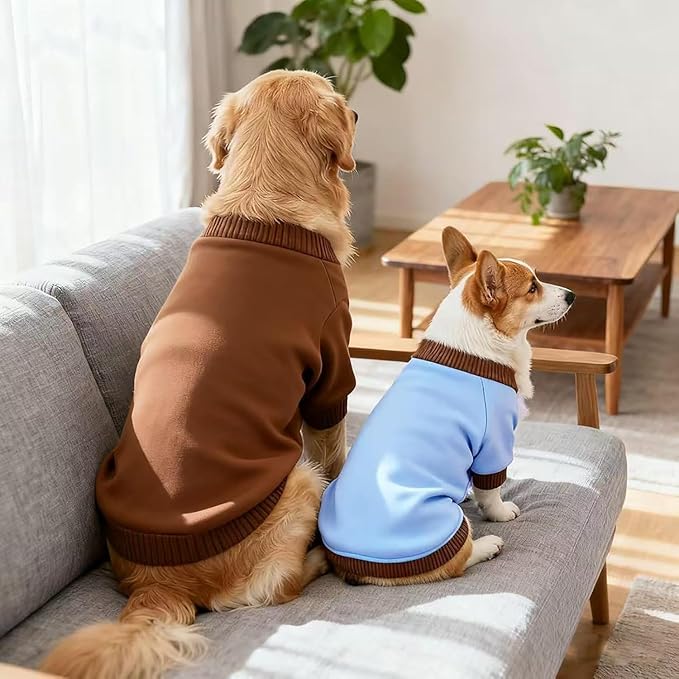Custom Dog Hoodie, Personalized Sweatshirt with Photo Text Name Logo, Customized Hooded Sweater for Small Medium Large Dogs & Cats (Brown, Large)
