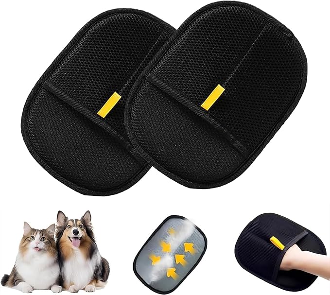 Pet Hair Removal Glove for Cats & Dogs, New Upgraded Electrostatic Pet Hair Gloves, Reusable Pet Hair Remover Tool for Clothing, Couch, Carpet, Car Seat