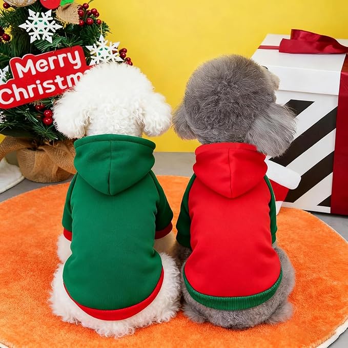 Custom Dog Hoodie, Personalized Sweatshirt with Photo Text Name Logo, Customized Hooded Sweater for Small Medium Large Dogs & Cats (Green + Red Border, XXX-Large)