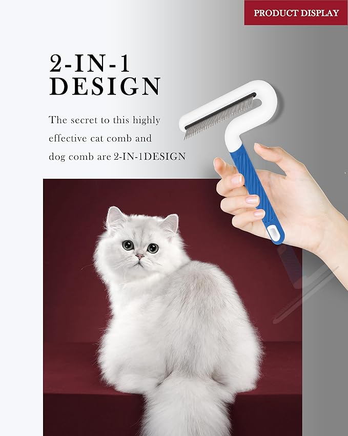 Flea Comb, TailGurus Effective Flea Comb for Cats & Dogs - Shedding Brush for All Pets - Long Hair Friendly - Durable - Versatile & Safe - Durable, Safe & Versatile - Portable, Pet-Friendly(TG2042)