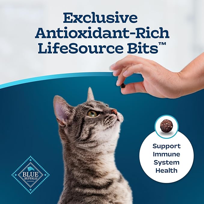 Blue Buffalo Tastefuls Weight & Hairball Control Natural Dry Food for Adult Cats, 3-lb. Bag