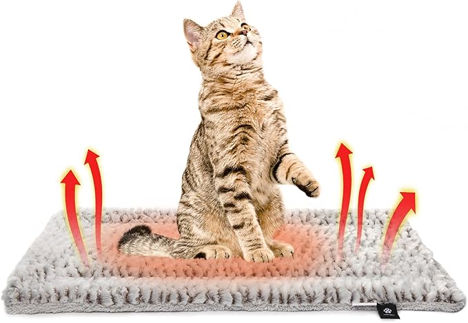 Self Heating Cat Pad Self Warming Cat Bed 22" x 17" Thermal Mat Extra Warm Pet Mat for Outdoor and Indoor Large Kittens Small Puppy Pets