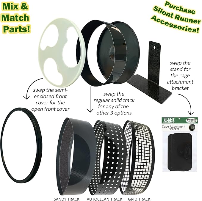 Silent Runner Glow Wheel - 12" Regular - Exercise Wheel (Wheel No Stand + AutoClean Track)