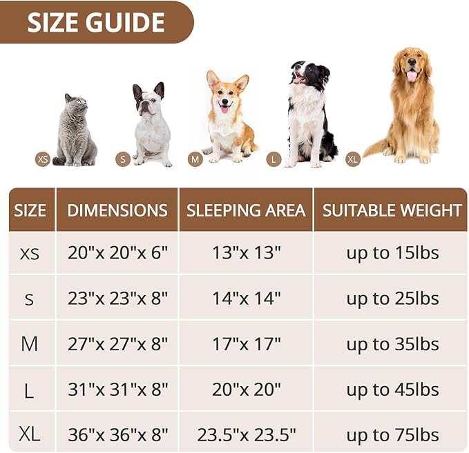 JOLLYVOGUE Medium Calming Dog Bed, Anti-Anxiety Donut Cuddler Cat Bed with Anti-Slip Bottom, Fluffy Faux Fur Machine Washable Pet Cushion for Medium Dog & Cat, 27"/Smoke Gray