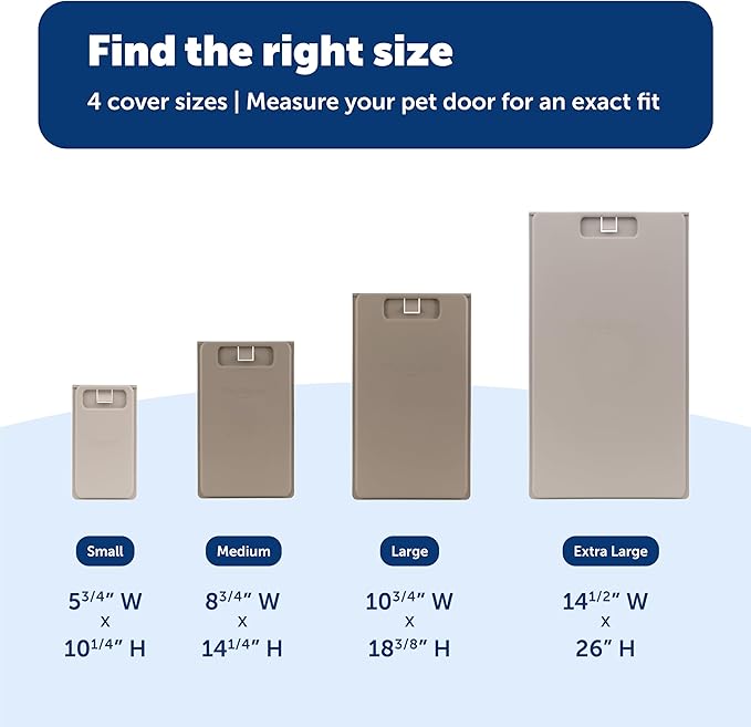 PetSafe Closing Panel Pet Door Cover - Restrict Pet Access - Durable Plastic Cover - Rust-Proof - Easy to Use - Small