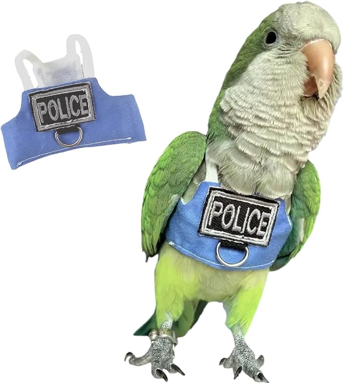 Bird Flight Harness Vest, Parrot Flight Suit with Leash, Bird Flying Clothes with Rope and Handle for Outdoor Activities (Without Leash,Common Hill Myna)