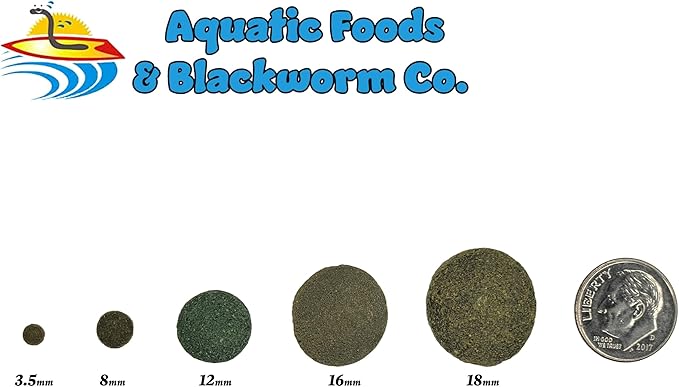 Aquatic Foods Inc. 12mm 1/2" Sinking Wafers of Algae & Spirulina Ideal for Plecos, Bottom Fish, Catfish, Shrimp, Snails, Crayfish, All Herbivorous & Omnivorous Tropical Fish...AFI Wafers..10-lbs