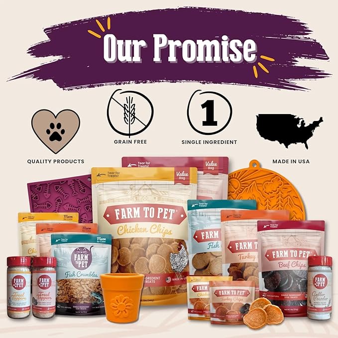 Farm To Pet - Cat Treat Crumbles - 3 oz Single Ingredient Fish Treat and Snacks - Healthy for Indoor Cats and Kitten - Essential Products (Mix with Wet/Dry Food)