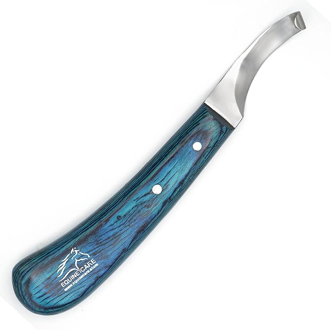 Equine Care Left-Handed Hoof Knife – Professional Farrier Knife & Hoof Trimmer Tool | Ultra-Sharp J2 Stainless Steel Blade, Ergonomic Handle for Horse Hoof Trimming, Cleaning & Farrier Supplies