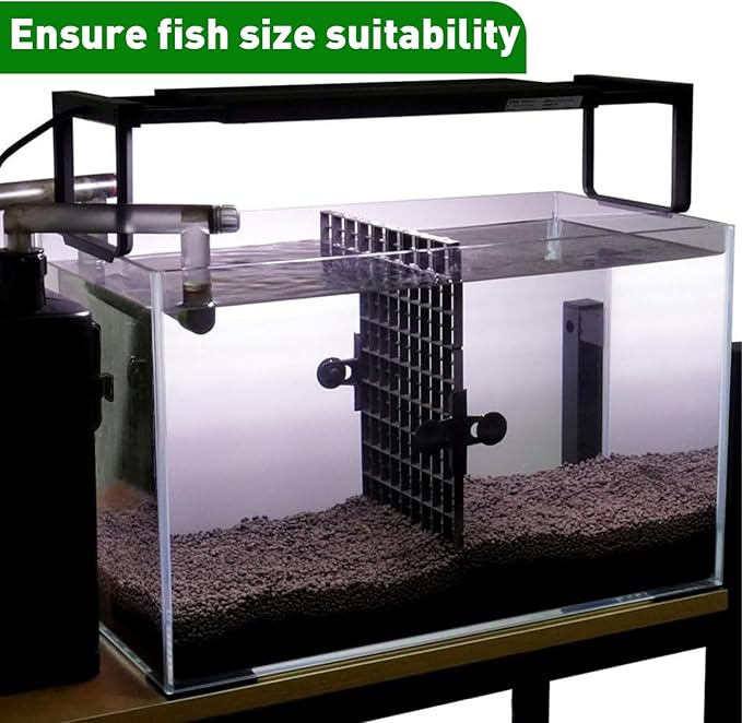 LINLAN 8 Pieces 11.8x11.8in (30X30cm) Aquarium Grid Plastic, Fish Tank Divider, Egg Crate for DIY Filtration and Bottom Protection in Aquascaping (Black-No Accessories)
