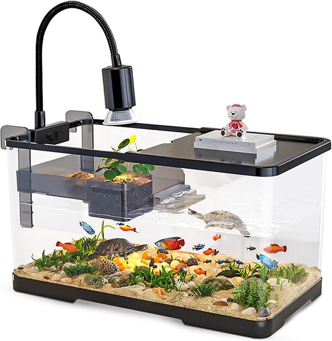 (Tank + Light + Filter Balls) Turtle Tank Kit, Turtle Tank Starter Ki