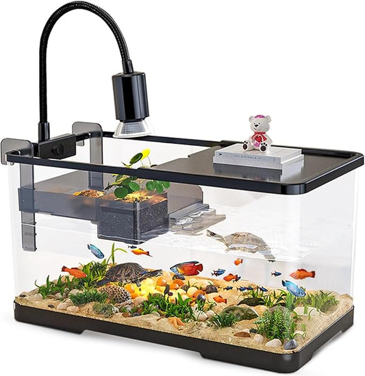 (Tank + Light + Filter Balls) Turtle Tank Kit, Turtle Tank Starter Ki