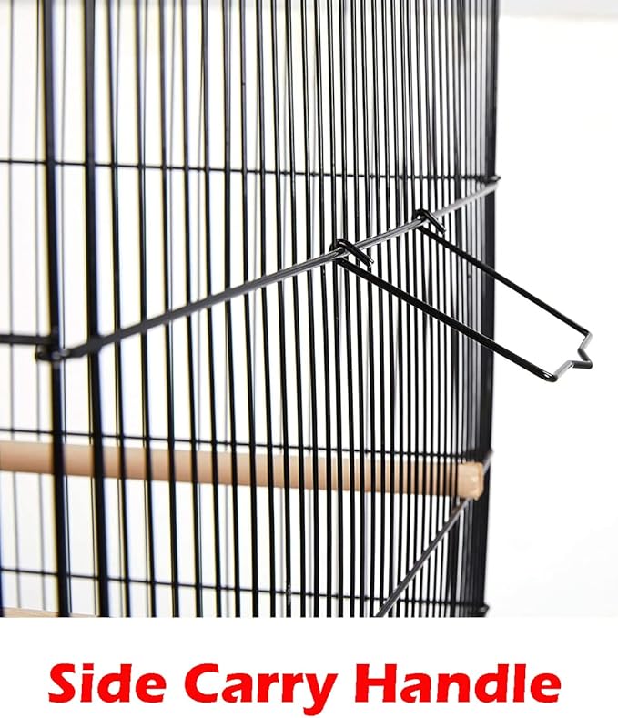 Lot of Breeding Flight Bird Cage for Aviaries Canaries Budgies Finches Lovebird Parakeet (30"x18"x18" Black with Divider)