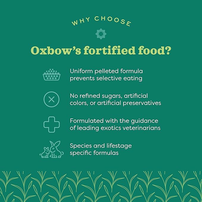 Oxbow Essentials Rabbit Food, Young Rabbit, Made with Oxbow Alfalfa Hay, Pet Food Pellets with Vitamins & Minerals, Small Animal Pet Products, Bunny Supplies, Made in USA, High Fiber, 5 lb. bag