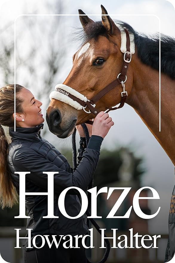 HORZE Howard Soft Fleece Padded Adjustable Polyester Horse Halter - Dark Brown - Horse