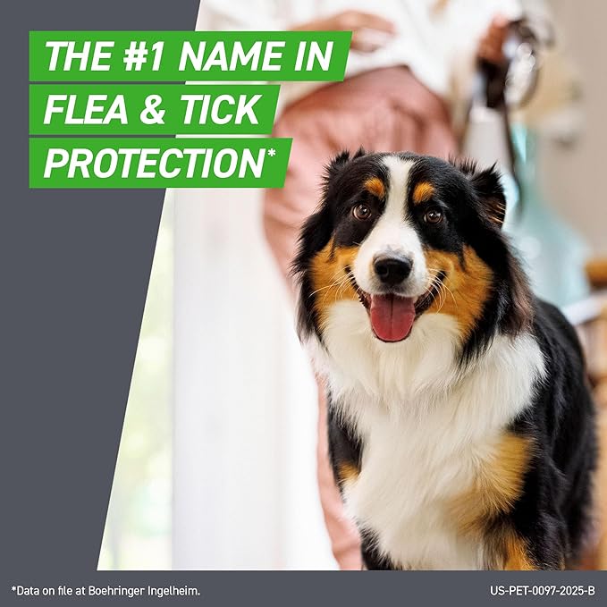 FRONTLINE Plus for Dogs Flea and Tick Treatment (Extra Large Dog, 89-132 lbs.) 6 Doses (Red Box)