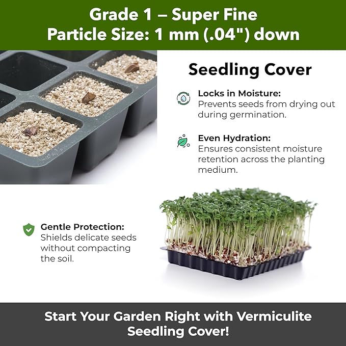 Organic Superfine Vermiculite for Indoor Gardening Plants and Mushrooms – Enhances Soil Aeration, Seed Germination, Rooting Cuttings – Small Packages and Bulk (Vermiculite Grade 1 - Superfine, 20 qts)