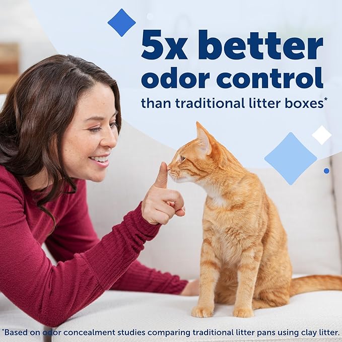 PetSafe ScoopFree Disposable Crystal Cat Litter Tray - Easy Cleaning Box - Refill Tray for Electric Litter Box - Fresh Scent - 4.3 lb Bags - 6 Pack