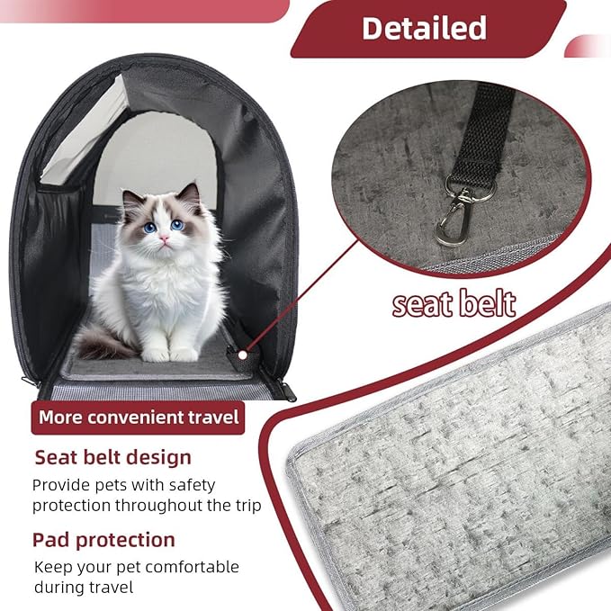 Rainbow Pet Travel Carrier | Ventilated Comfortable Design with Safety Features | Ideal for Small to Medium Sized Pets Cats, Dogs etc