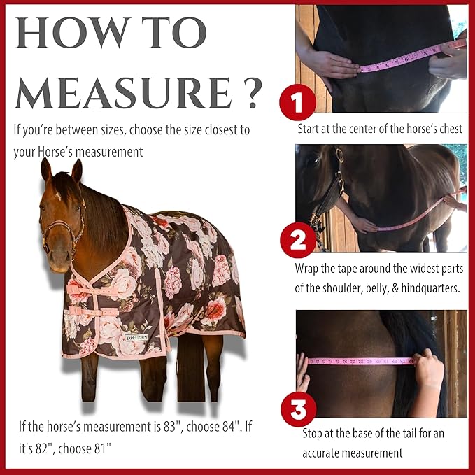 Jeffers Expression 1200 Denier Standard Neck Turnout Blanket, Rose Garden, 72" - Waterproof, Breathable Horse Blanket with 0g Polyfill, No insulation - Ideal Protection for Wind and Rain, Light Weight