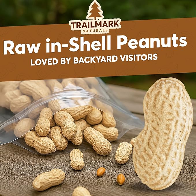 50 LB - Raw Peanuts For Squirrels, Raw In Shell Peanuts For Birds and Wildlife- Squirrel Food, Wild Bird Seed - Grown in The USA