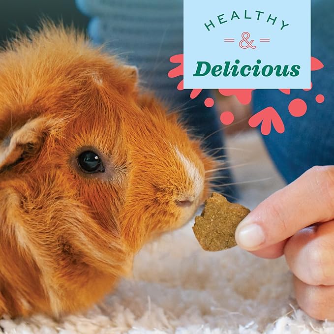 Oxbow Animal Health Simple Rewards Veggie Treats, Carrots & Bell Pepper Guinea Pig & Bunny Treats, Pet Snack for Rabbit & Guinea Pig, Made with Oxbow Hay, Alfalfa for Rabbit, 3 oz Bag