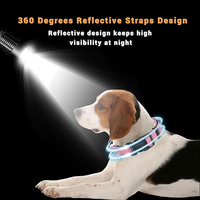 2 Pack Reflective Dog Collar with Safety Locking Buckle, Adjustable Soft Breathable Comfortable Nylon Pet Collar for Small, Medium and Large Dogs, Pink, S