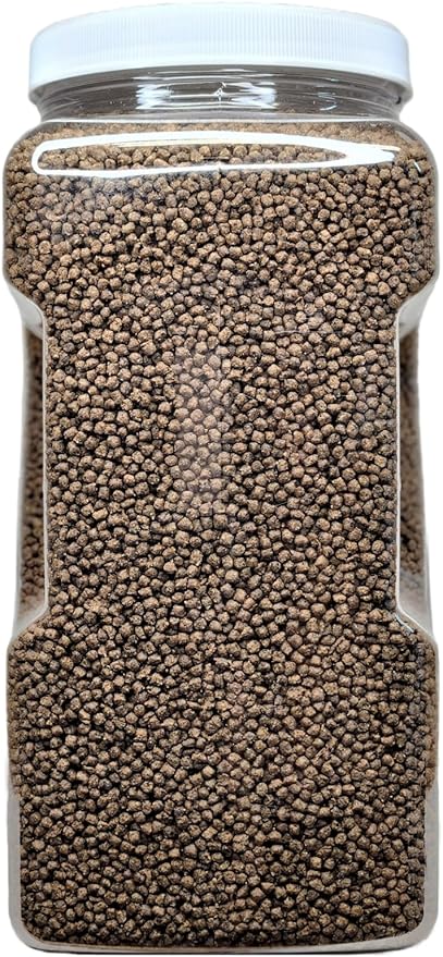 Aquatic Foods Inc. Cichlid Pellets, 45% Protein Floating 3.5mm (9/64") Pellets for Discus,Oscars, Central American, South American Cichlids…1-lb 10oz Med Jar
