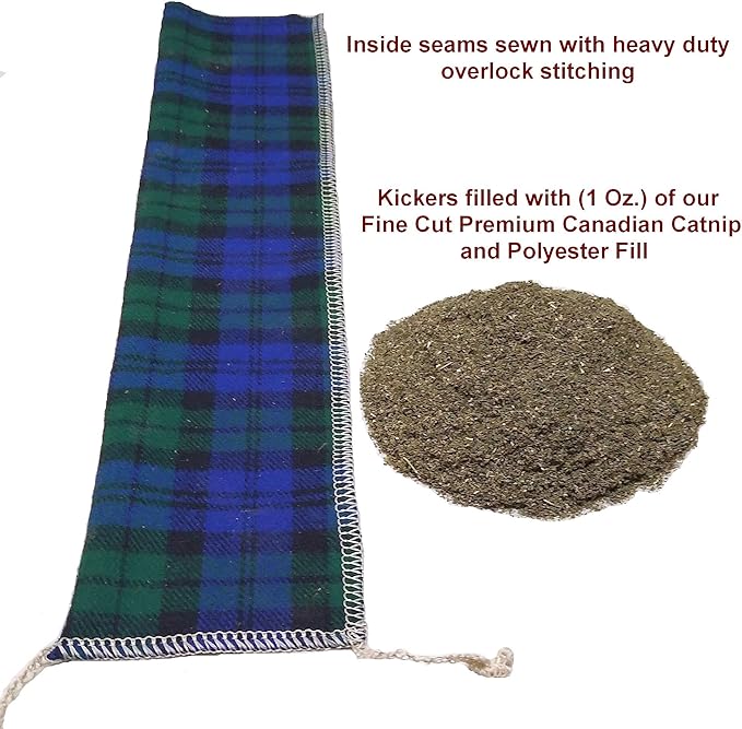 15" Catnip Cat Kicker Toys/Kitty Kick Sticks/Cat-Nip Kick Sticks (Light Denim) (Kickers Filled with 1 oz Premium Canadian Catnip)