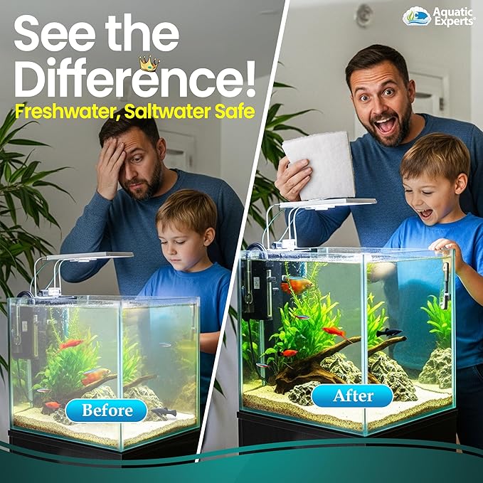 Aquatic Experts Aquarium Filter Floss for Fish Tank Filters - FilterFirst Aquarium Filter Pad - Media Roll for Crystal Clear Water, 12" x 12' x ½ to ¾ Thick