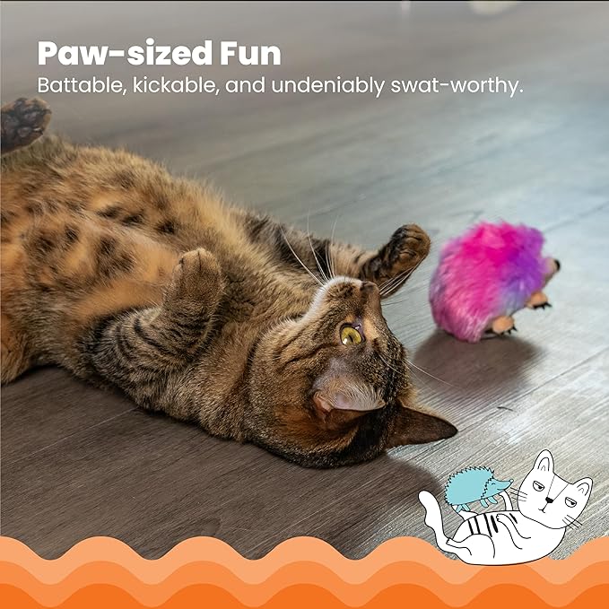 Catstages Catnip Plushies Hedgehog Multicolored Plush Catnip Cat Toy