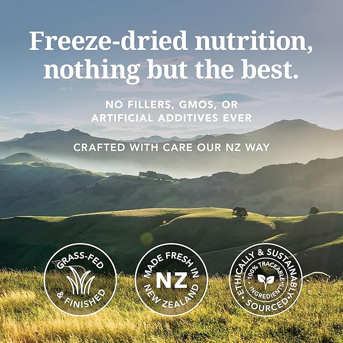 K9 Natural Lamb and Venison Freeze Dried Dog Food, High-Meat and Natural Complete Meal or Meal Toppers for Dogs, Grass-Fed Lamb and Venison from New Zealand, Grain-Free, GMO-Free, 4lb